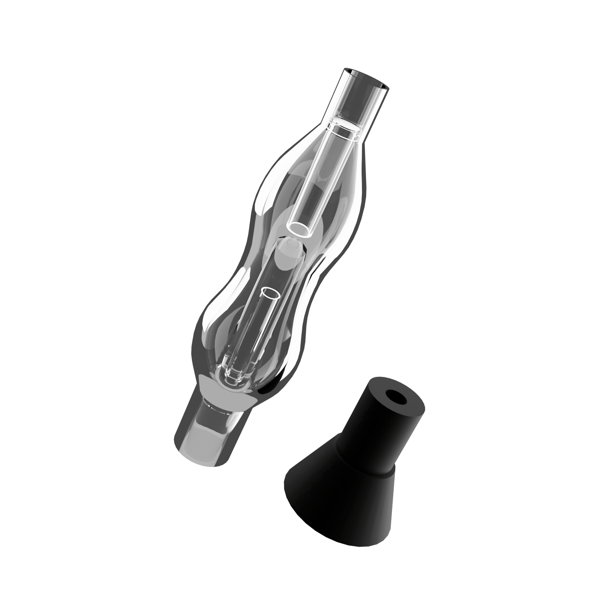 Glass Water Bubbler + Silicone Adapter for PRO or X.