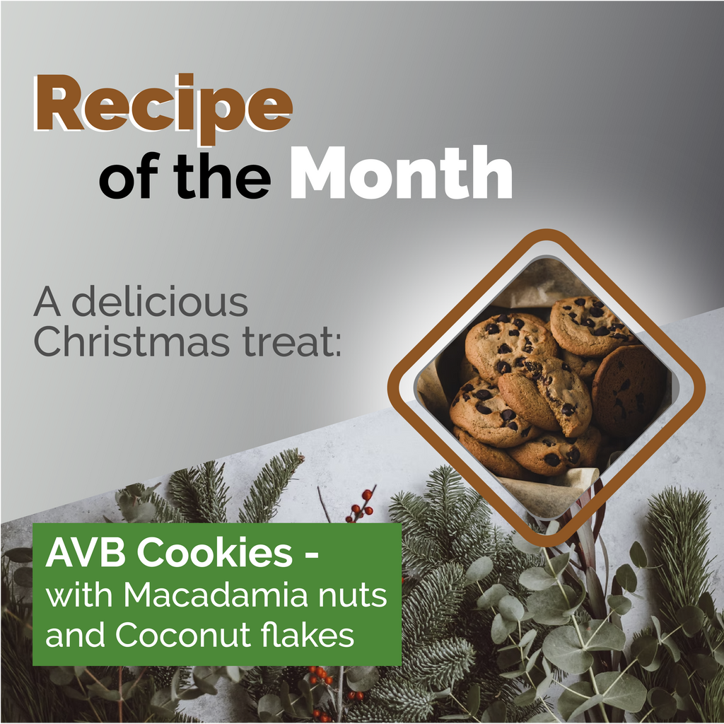 A delicious Christmas treat: AVB Cookies with Macadamia nuts and Coconut flakes