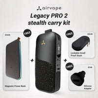 Legacy PRO 2 Stealth Carry Kit | Herb & Wax Vaporizer with Power Bank, Smell-Proof Case & Adapter