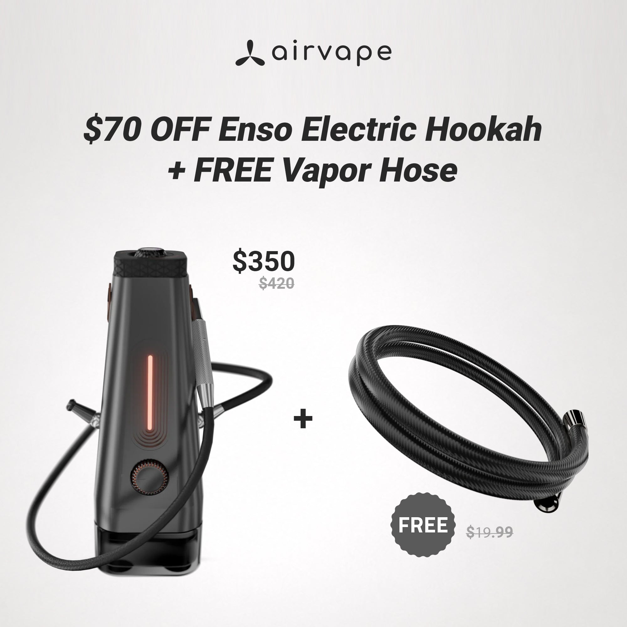 ENSŌ Electric Hookah with Free Vapor Hose | Premium Modular Hookah for Non-Nicotine Herbal Molasses