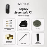 Legacy Essentials Kit | Replacement Screens, Ceramic Mouthpiece, Glass Tube, Wax Pad & Battery