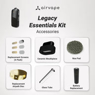 Legacy Essentials Kit | Replacement Screens, Ceramic Mouthpiece, Glass Tube, Wax Pad & Battery