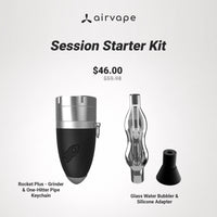Session Starter Kit | Glass Bubbler, Silicone Adapter & Rocket Plus One-Hitter for Smooth Sessions